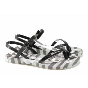 Сиви анатомични дамски сандали, pvc материя - ежедневни обувки за пролетта и лятото N 100012581