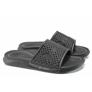 Черни анатомични мъжки чехли, pvc материя - ежедневни обувки за пролетта и лятото N 100012602