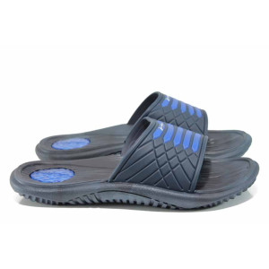 Сини анатомични мъжки чехли, pvc материя - ежедневни обувки за пролетта и лятото N 100012600