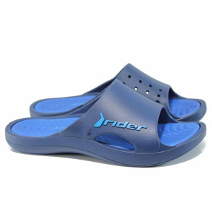 Сини анатомични мъжки чехли с мемори пяна, pvc материя - ежедневни обувки за пролетта и лятото N 100012599