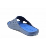 Сини анатомични мъжки чехли с мемори пяна, pvc материя - ежедневни обувки за пролетта и лятото N 100012599