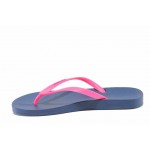 Сини анатомични дамски чехли, pvc материя - ежедневни обувки за пролетта и лятото N 100012609