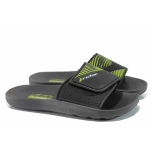 Черни анатомични мъжки чехли, pvc материя - ежедневни обувки за пролетта и лятото N 100012635