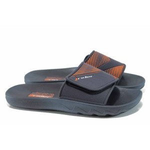 Сини анатомични мъжки чехли, pvc материя - ежедневни обувки за пролетта и лятото N 100012634