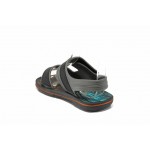 Черни анатомични детски сандали, pvc материя - ежедневни обувки за пролетта и лятото N 100012632