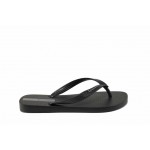 Черни дамски чехли, pvc материя - ежедневни обувки за пролетта и лятото N 100012631
