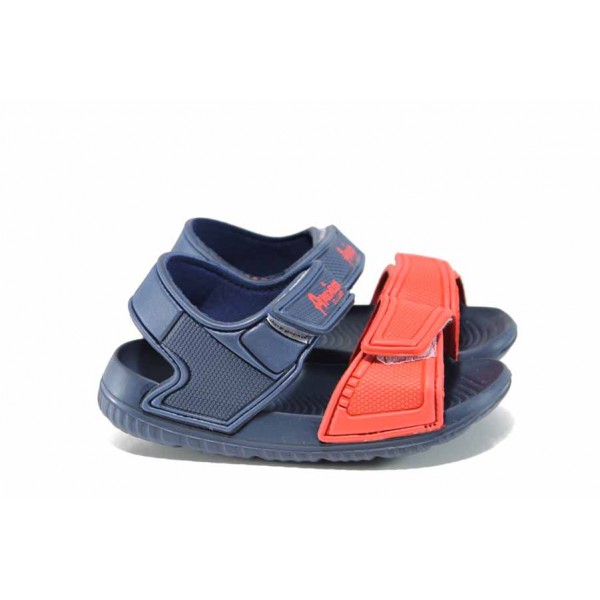 Сини детски сандали, pvc материя - ежедневни обувки за пролетта и лятото N 100012713