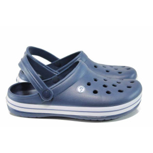 Сини мъжки чехли, pvc материя - ежедневни обувки за пролетта и лятото N 100012712