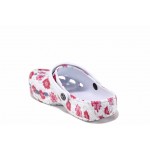 Бели джапанки, pvc материя - ежедневни обувки за пролетта и лятото N 100012703