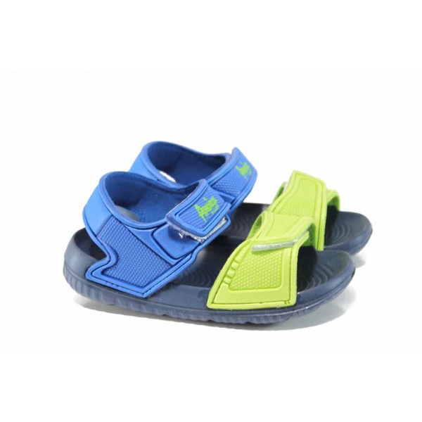 Сини детски сандали, pvc материя - ежедневни обувки за пролетта и лятото N 100012714