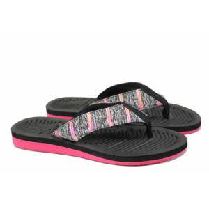 Черни дамски чехли, pvc материя - ежедневни обувки за пролетта и лятото N 100012734