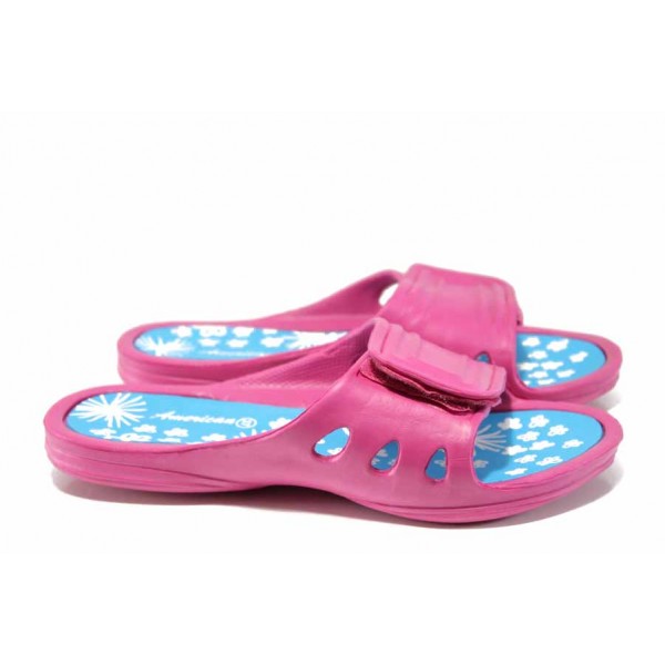 Сини дамски чехли, pvc материя - ежедневни обувки за пролетта и лятото N 100012738