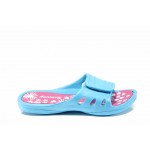 Сини дамски чехли, pvc материя - ежедневни обувки за пролетта и лятото N 100012737