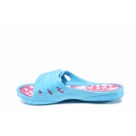 Сини дамски чехли, pvc материя - ежедневни обувки за пролетта и лятото N 100012737