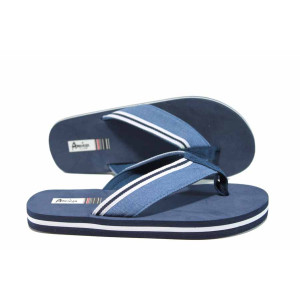 Сини дамски чехли, pvc материя - ежедневни обувки за пролетта и лятото N 100012735