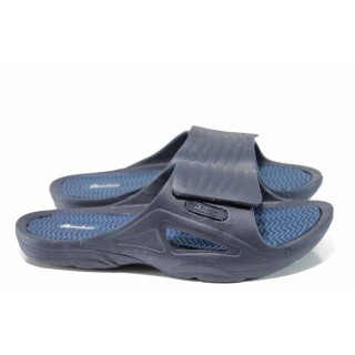 Сини мъжки чехли, pvc материя - ежедневни обувки за пролетта и лятото N 100012723