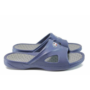 Сини мъжки чехли, pvc материя - ежедневни обувки за пролетта и лятото N 100012720