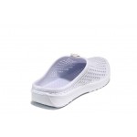 Бели дамски чехли, pvc материя - ежедневни обувки за пролетта и лятото N 100012740