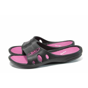 Черни дамски чехли, pvc материя - всекидневни обувки за пролетта и лятото N 100012783