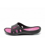 Черни дамски чехли, pvc материя - всекидневни обувки за пролетта и лятото N 100012783