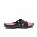 Черни дамски чехли, pvc материя - всекидневни обувки за пролетта и лятото N 100012783