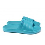 Сини джапанки, pvc материя - ежедневни обувки за пролетта и лятото N 100012863