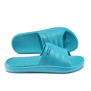 Сини джапанки, pvc материя - ежедневни обувки за пролетта и лятото N 100012863