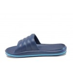 Сини джапанки, pvc материя - ежедневни обувки за пролетта и лятото N 100012862