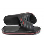 Черни джапанки, pvc материя - ежедневни обувки за пролетта и лятото N 100012864