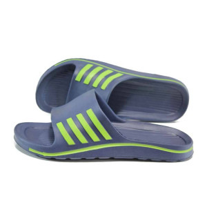 Сини джапанки, pvc материя - ежедневни обувки за пролетта и лятото N 100012860