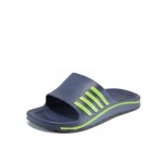 Сини джапанки, pvc материя - ежедневни обувки за пролетта и лятото N 100012860