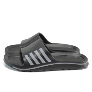 Черни джапанки, pvc материя - ежедневни обувки за пролетта и лятото N 100012859