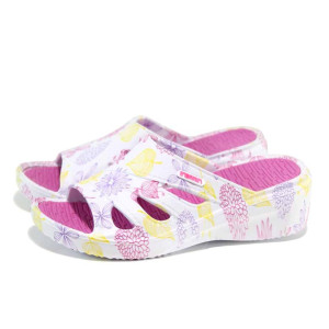 Розови джапанки, pvc материя - ежедневни обувки за пролетта и лятото N 100012871