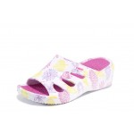 Розови джапанки, pvc материя - ежедневни обувки за пролетта и лятото N 100012871