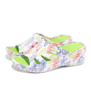 Зелени джапанки, pvc материя - ежедневни обувки за пролетта и лятото N 100012872