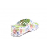 Зелени джапанки, pvc материя - ежедневни обувки за пролетта и лятото N 100012872
