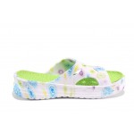 Зелени джапанки, pvc материя - ежедневни обувки за пролетта и лятото N 100012869