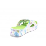 Зелени джапанки, pvc материя - ежедневни обувки за пролетта и лятото N 100012869