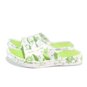 Зелени джапанки, pvc материя - ежедневни обувки за пролетта и лятото N 100012867