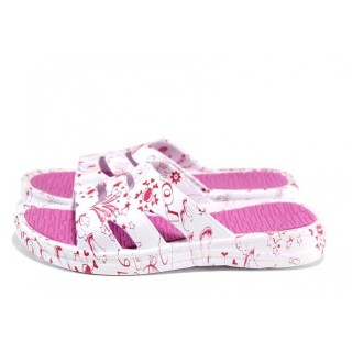 Розови джапанки, pvc материя - ежедневни обувки за пролетта и лятото N 100012868