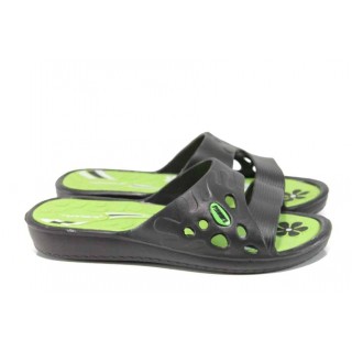 Зелени джапанки, pvc материя - ежедневни обувки за пролетта и лятото N 100012866