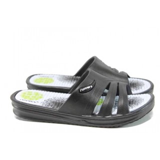 Черни джапанки, pvc материя - ежедневни обувки за пролетта и лятото N 100012873