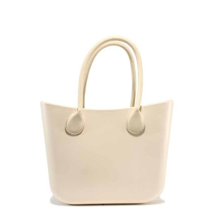 Бежова дамска чанта, pvc материя - удобство и стил за вашето ежедневие N 100012298