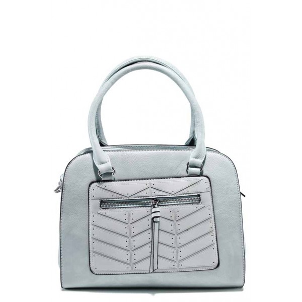 Синя дамска чанта, здрава еко-кожа - удобство и стил за вашето ежедневие N 100012304