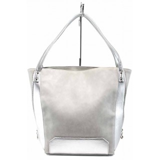 Сива дамска чанта, здрава еко-кожа - удобство и стил за вашето ежедневие N 100012442