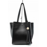 Черна дамска чанта, здрава еко-кожа - удобство и стил за вашето ежедневие N 100012441