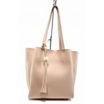 Розова дамска чанта, здрава еко-кожа - удобство и стил за вашето ежедневие N 100012440