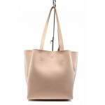 Розова дамска чанта, здрава еко-кожа - удобство и стил за вашето ежедневие N 100012440
