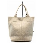 Бежова дамска чанта, здрава еко-кожа - удобство и стил за вашето ежедневие N 100012438