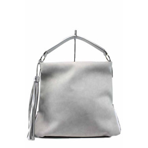 Сива дамска чанта, здрава еко-кожа - удобство и стил за вашето ежедневие N 100012436